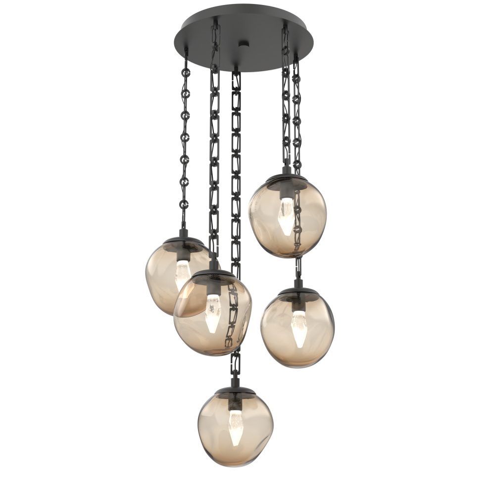 Aster Round 5pc Multi-Pendant Chain (LED)