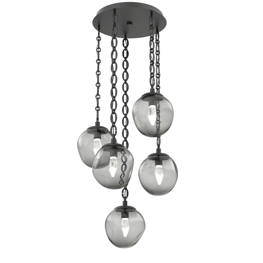 Aster Round 5pc Multi-Pendant with Chain (LED)