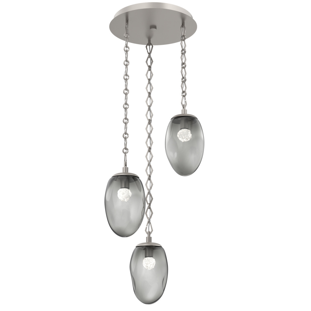 Meteo Round 3pc Multi-Pendant Chain (LED)
