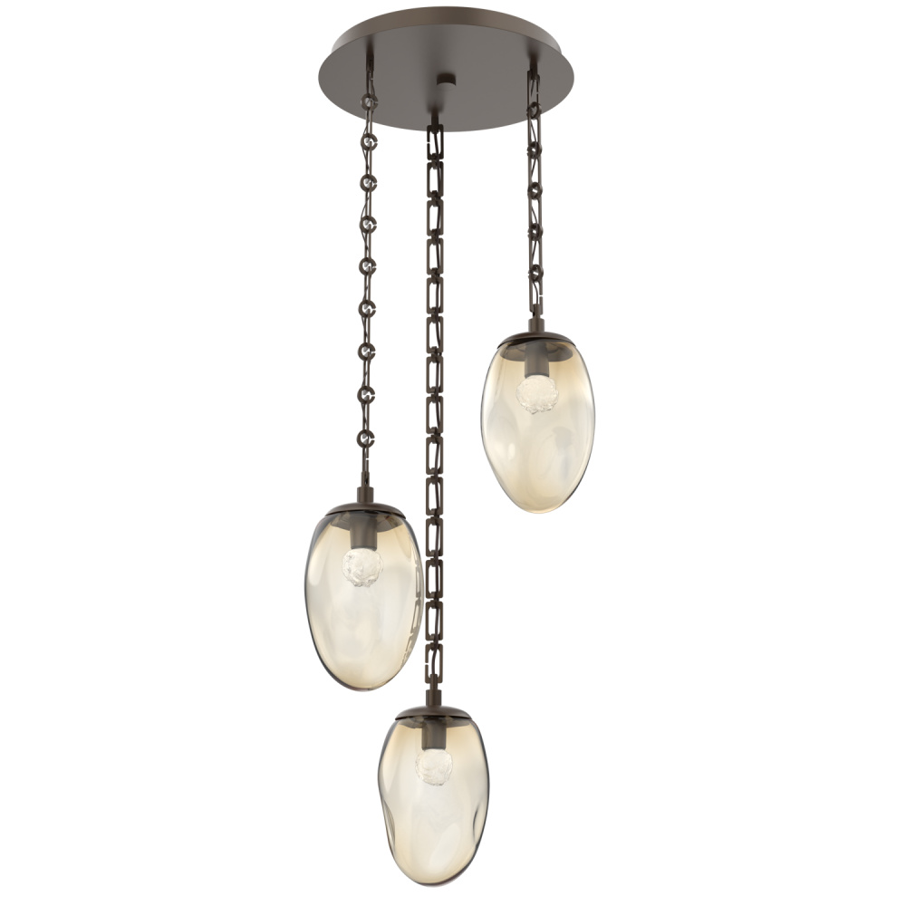 Meteo Round 3pc Multi-Pendant Chain (LED)