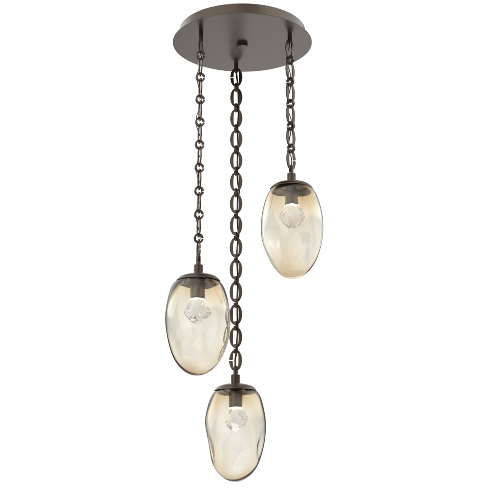 Meteo Round 3pc Multi-Pendant Chain (LED)