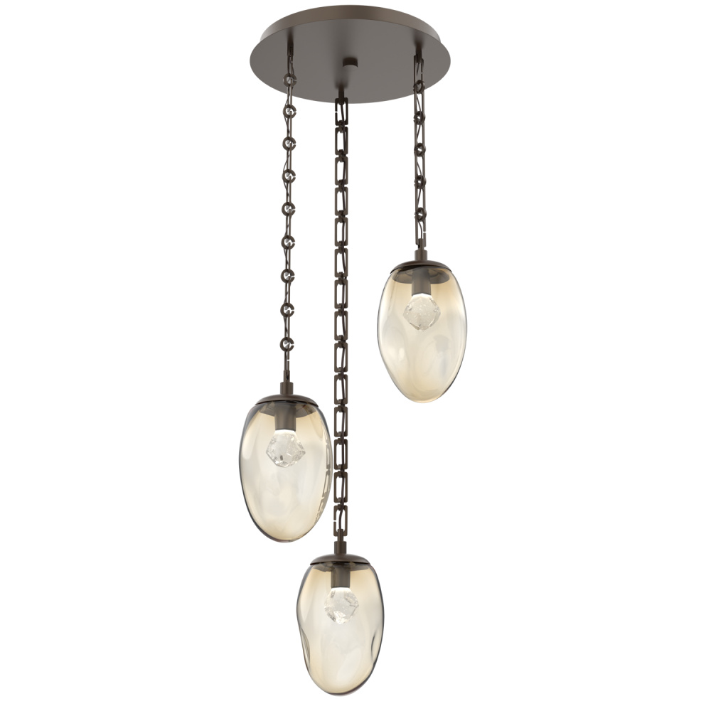Meteo Round 3pc Multi-Pendant Chain (LED)