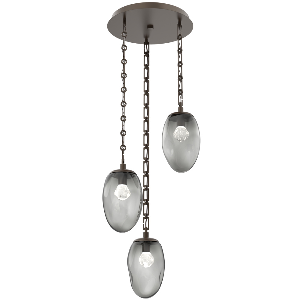 Meteo Round 3pc Multi-Pendant Chain (LED)