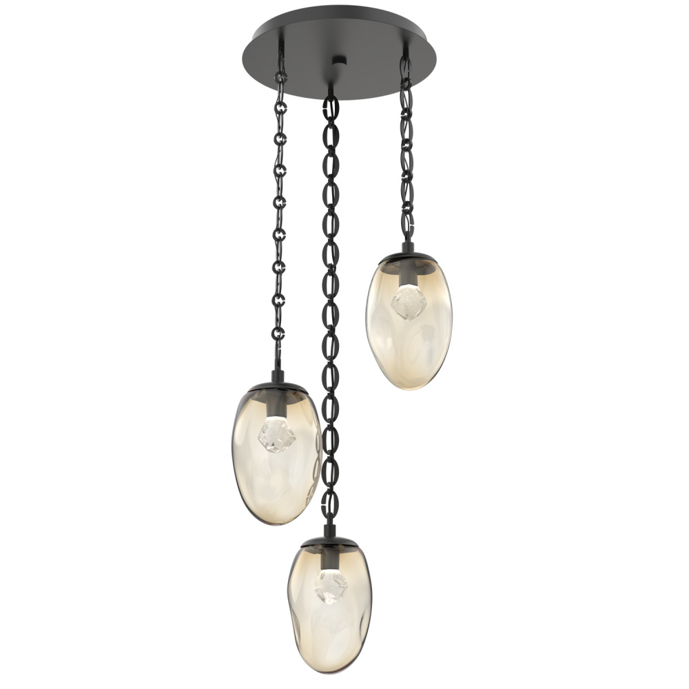 Meteo Round 3pc Multi-Pendant Chain (LED)