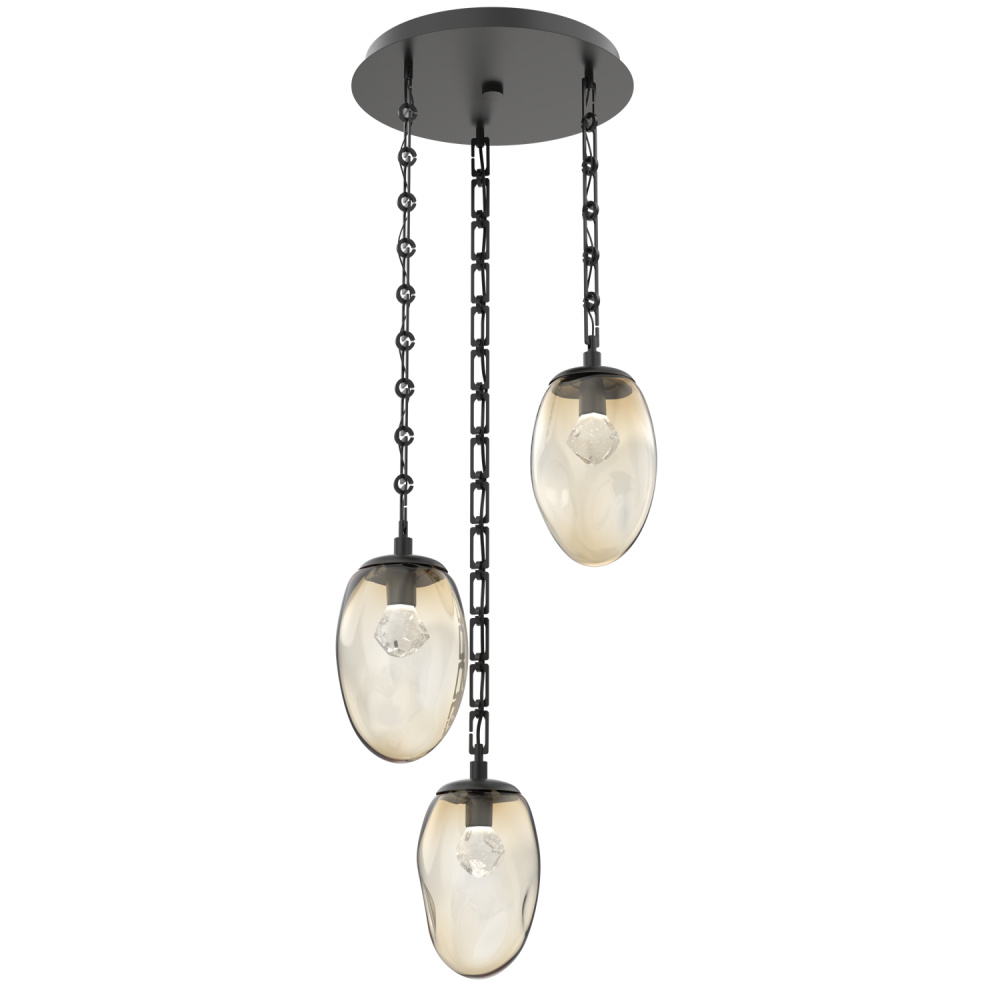Meteo Round 3pc Multi-Pendant Chain (LED)