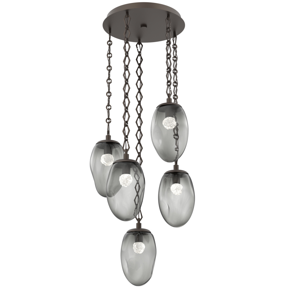 Meteo Round 5pc Multi-Pendant Chain (LED)