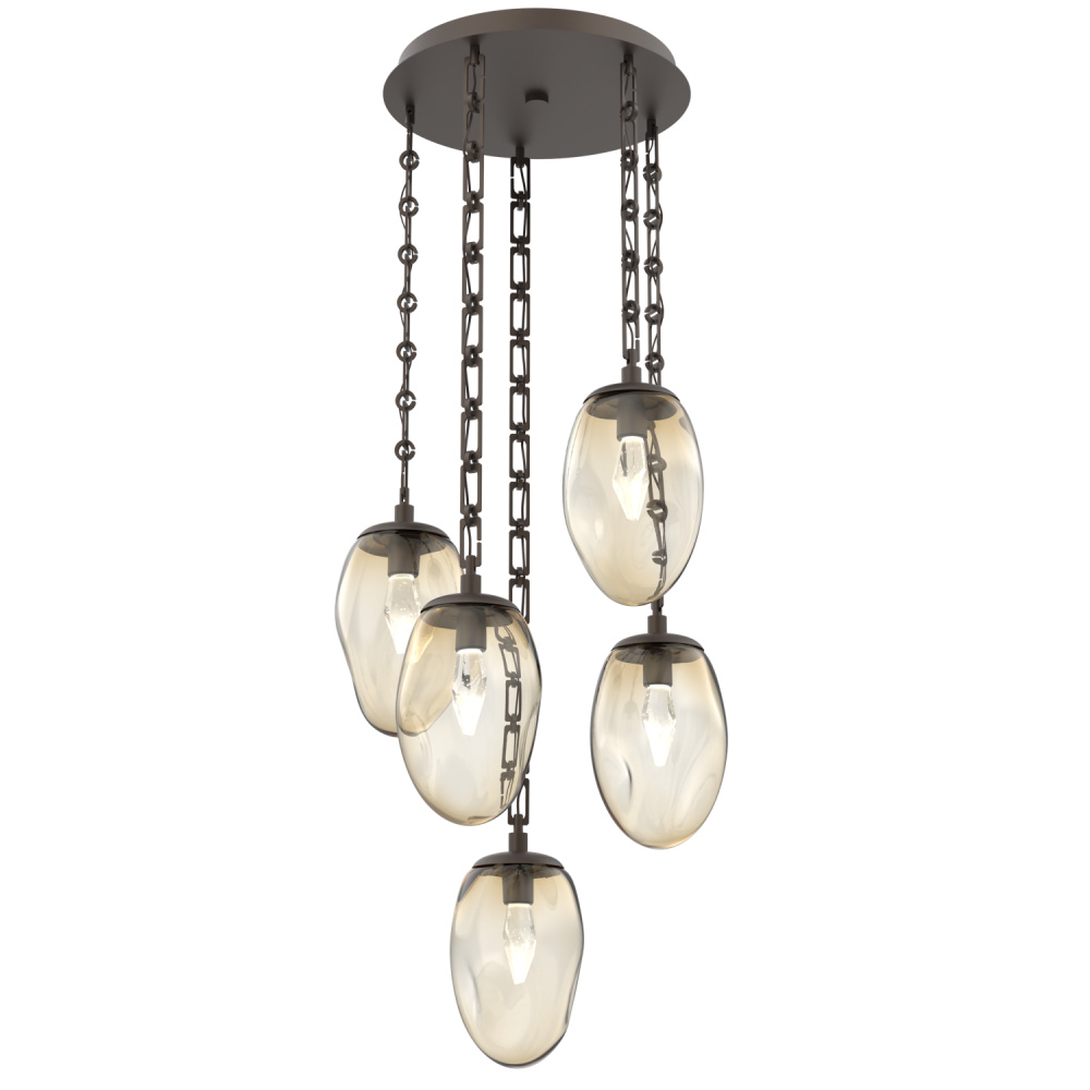 Meteo Round 5pc Multi-Pendant Chain (LED)