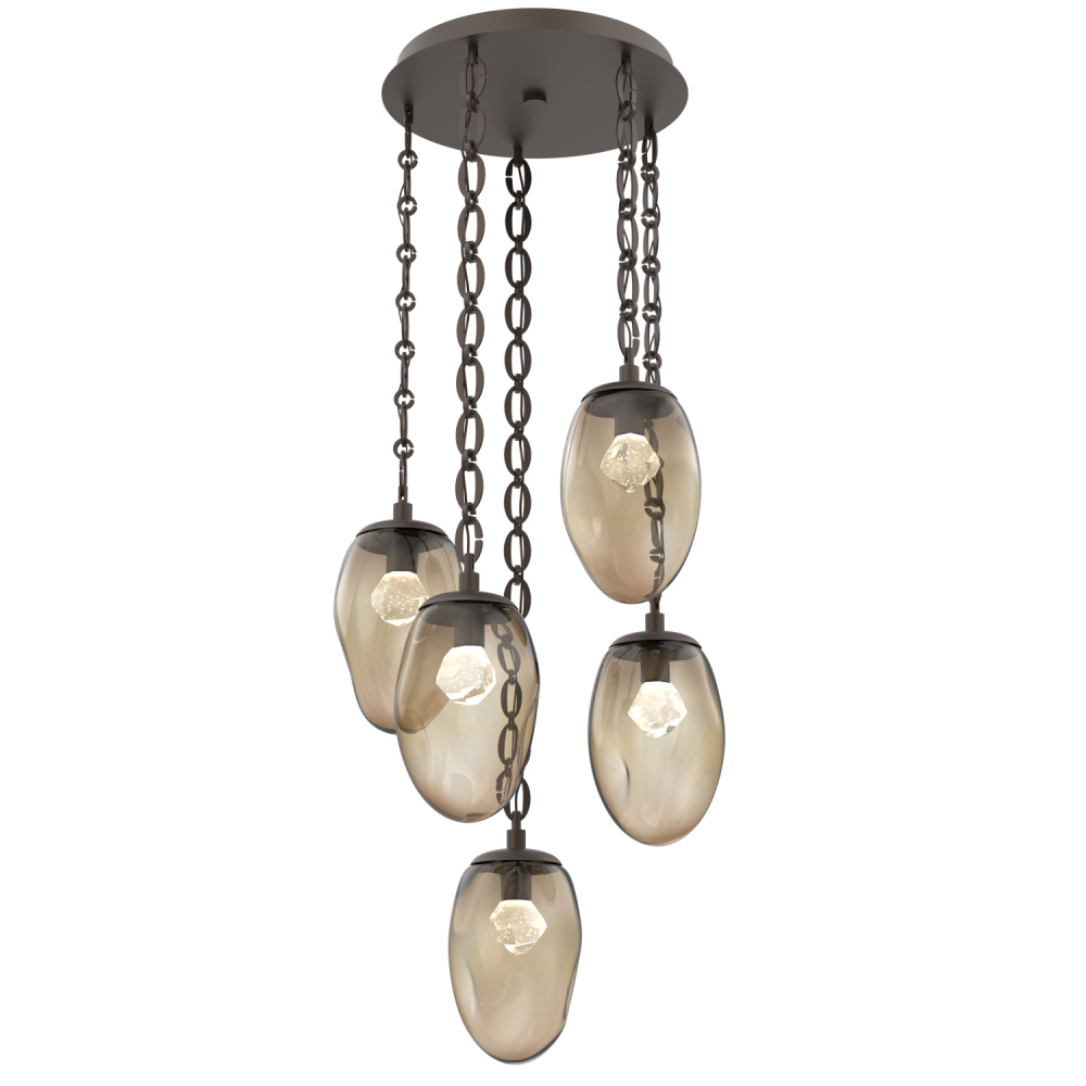 Meteo Round 5pc Multi-Pendant Chain (LED)