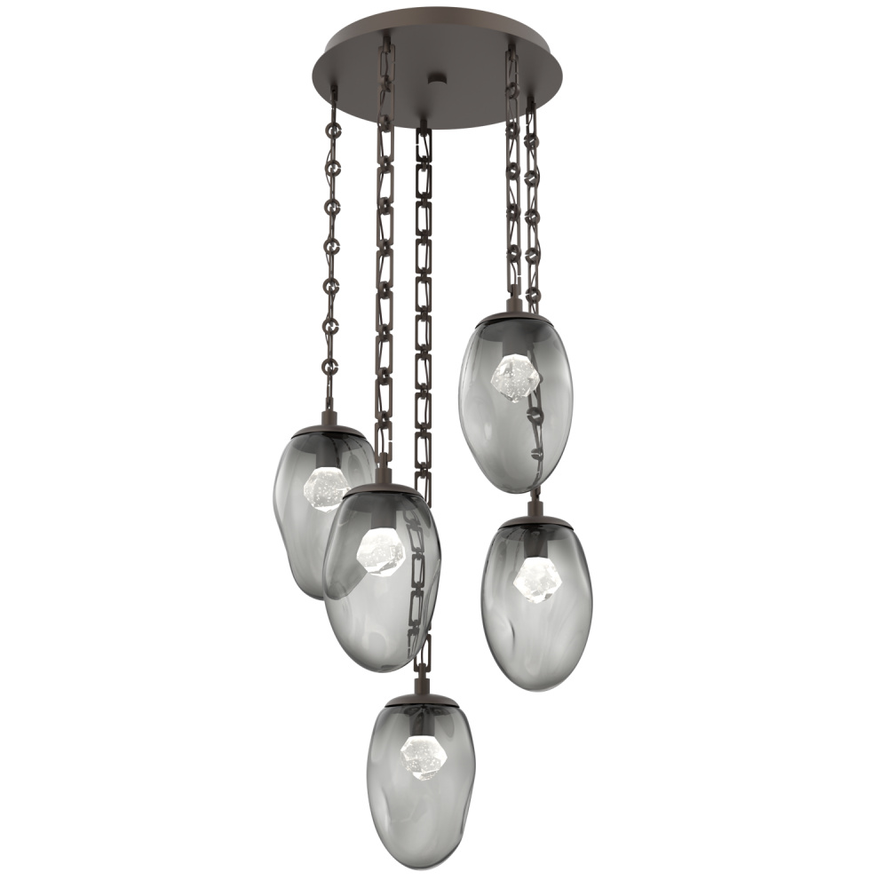 Meteo Round 5pc Multi-Pendant Chain (LED)