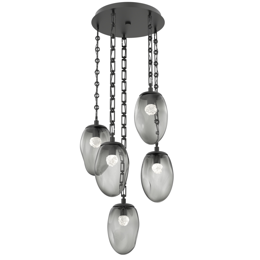Meteo Round 5pc Multi-Pendant Chain (LED)