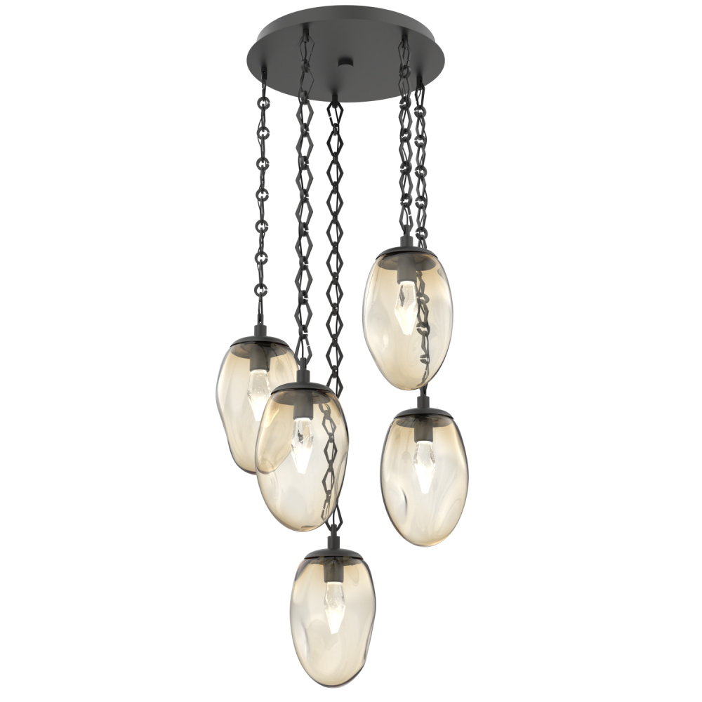 Meteo Round 5pc Multi-Pendant Chain (LED)