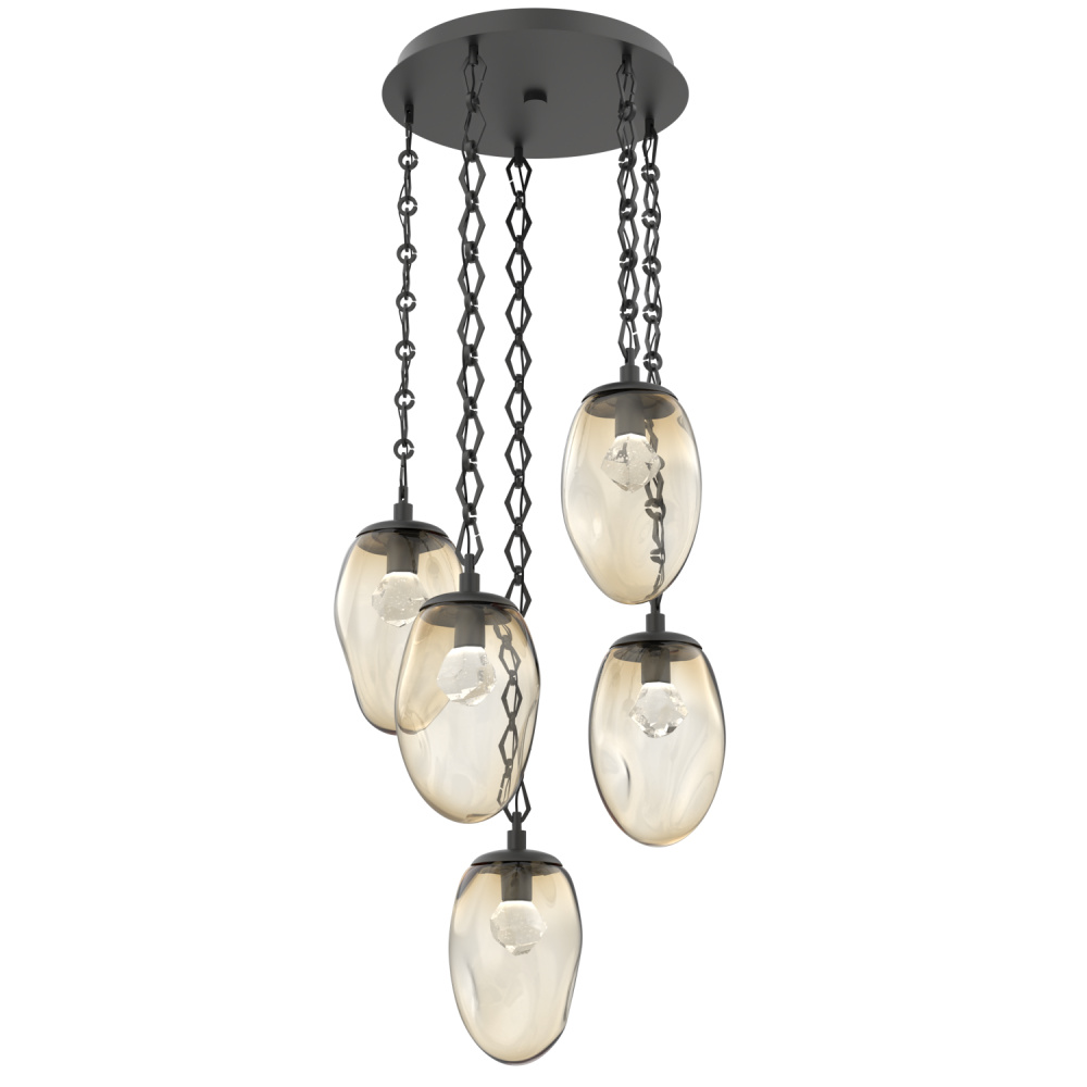 Meteo Round 5pc Multi-Pendant Chain (LED)