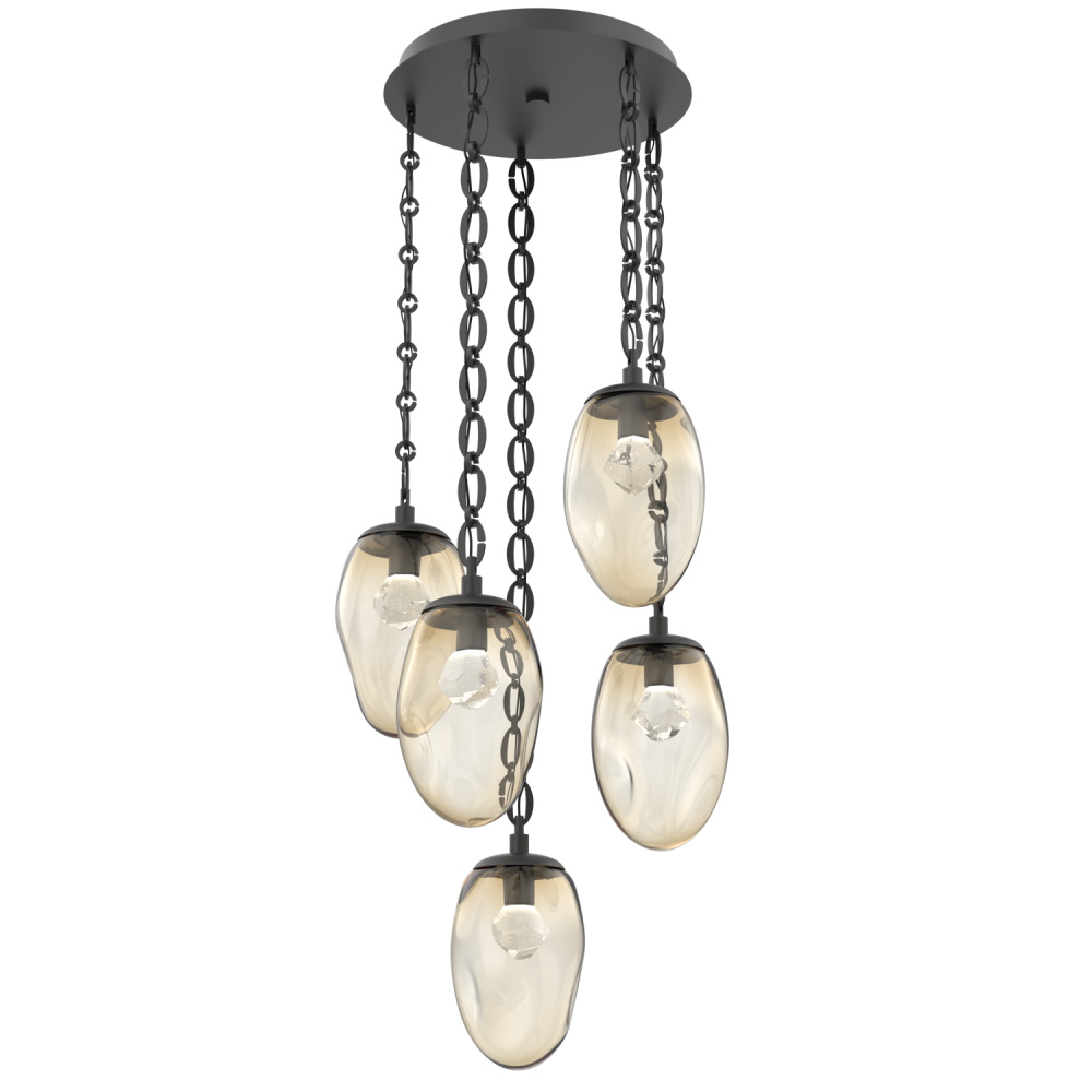 Meteo Round 5pc Multi-Pendant Chain (LED)