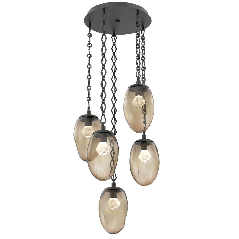 Meteo Round 5pc Multi-Pendant Chain (LED)