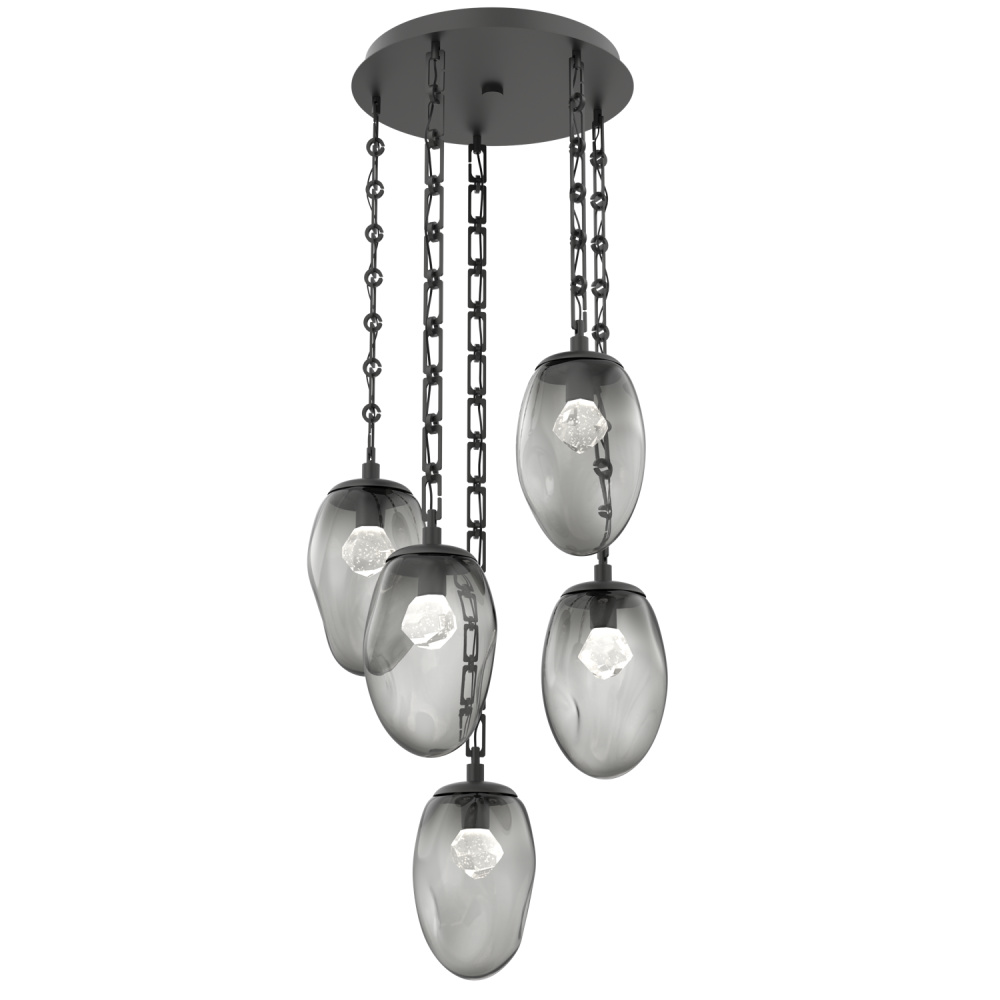 Meteo Round 5pc Multi-Pendant Chain (LED)