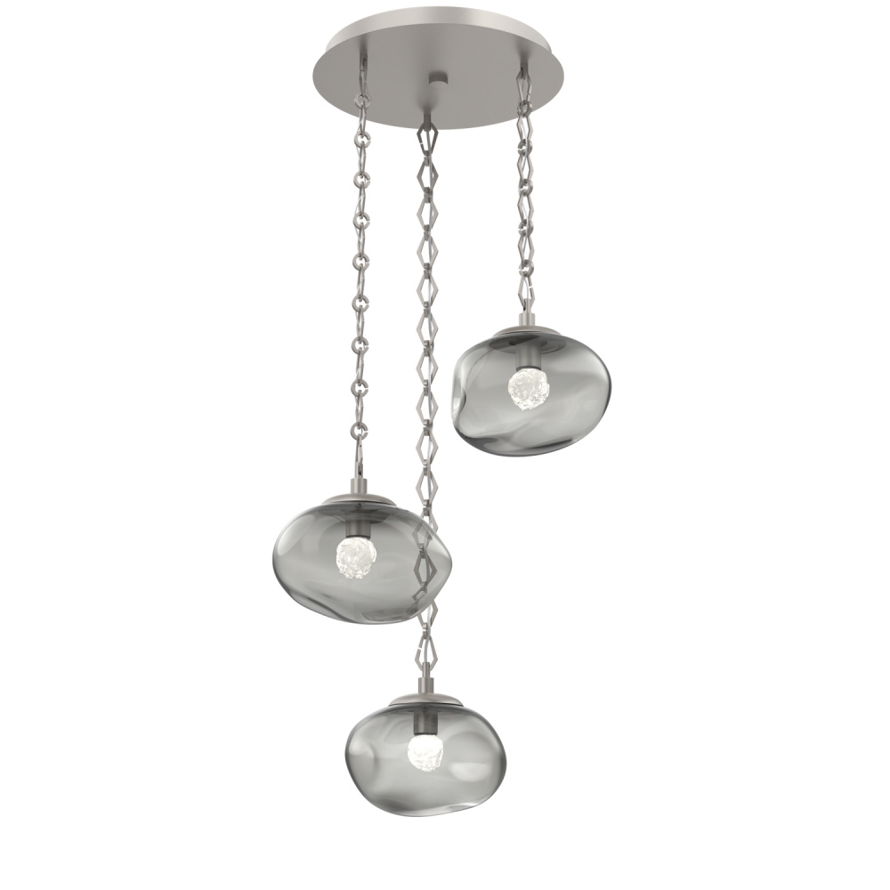 Nova Round 3pc Multi-Pendant with Chain (LED)