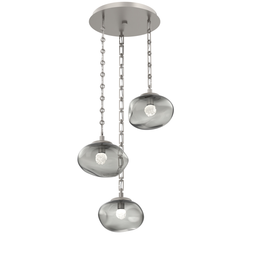 Nova Round 3pc Multi-Pendant with Chain (LED)