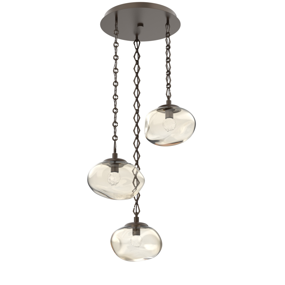 Nova Round 3pc Multi-Pendant with Chain (LED)