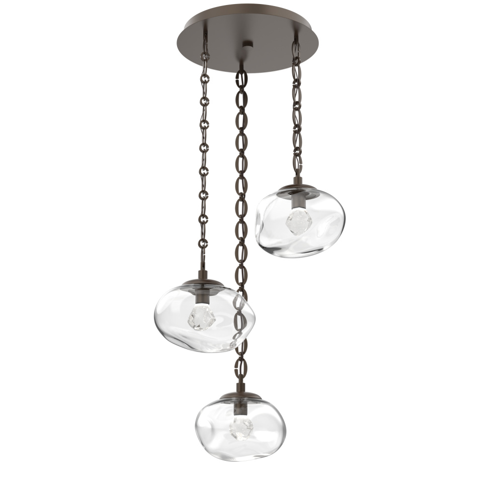 Nova Round 3pc Multi-Pendant with Chain (LED)