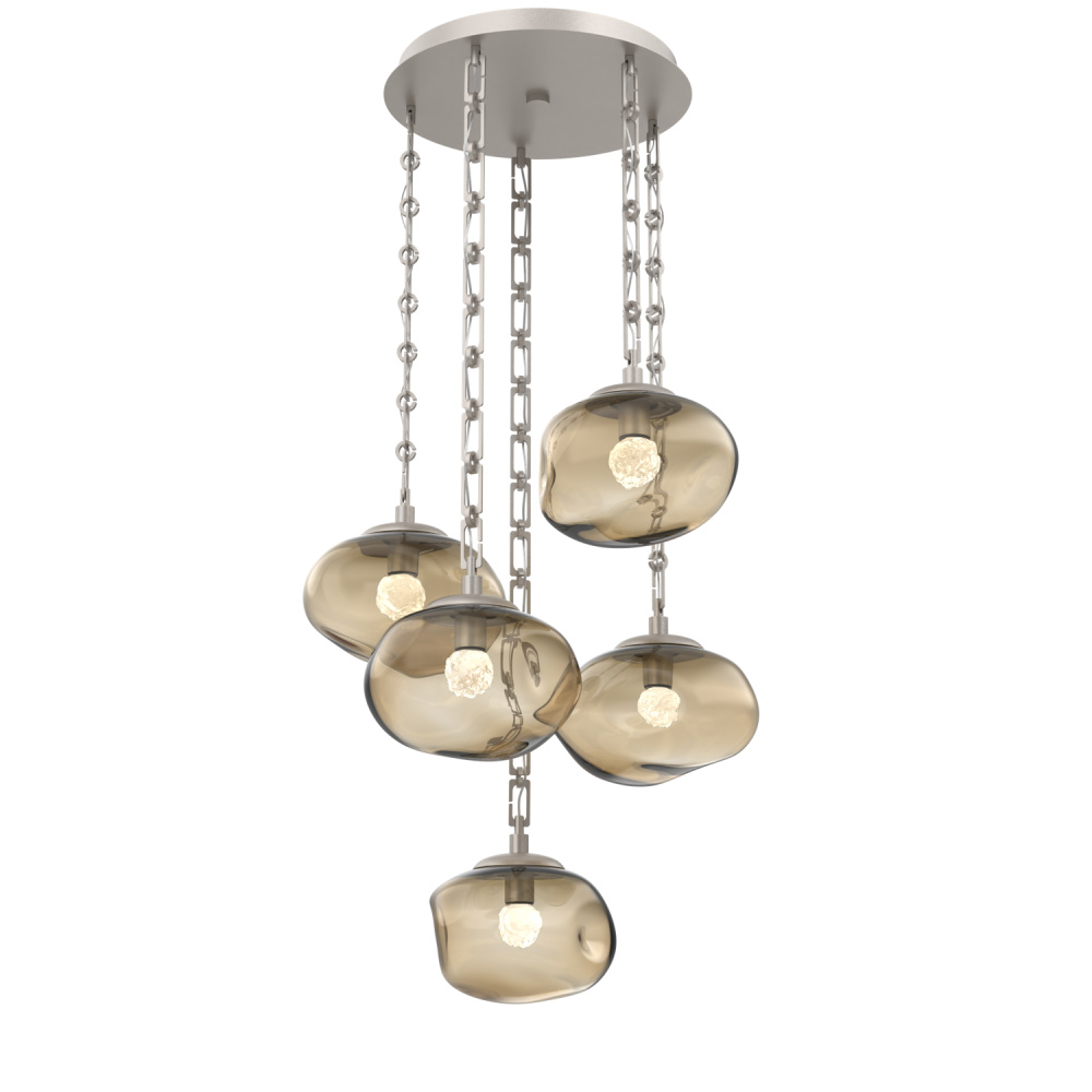 Nova Round 5pc Multi-Pendant with Chain (LED)