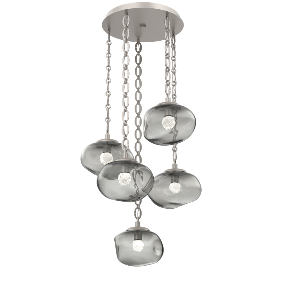 Nova Round 5pc Multi-Pendant with Chain (LED)