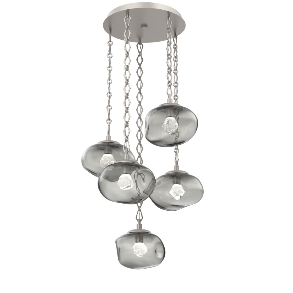 Nova Round 5pc Multi-Pendant with Chain (LED)