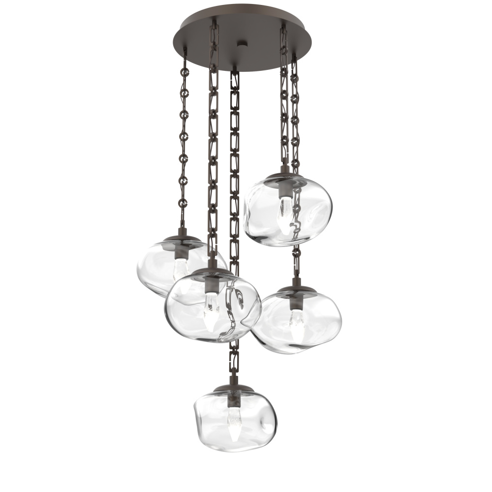 Nova Round 5pc Multi-Pendant with Chain (LED)