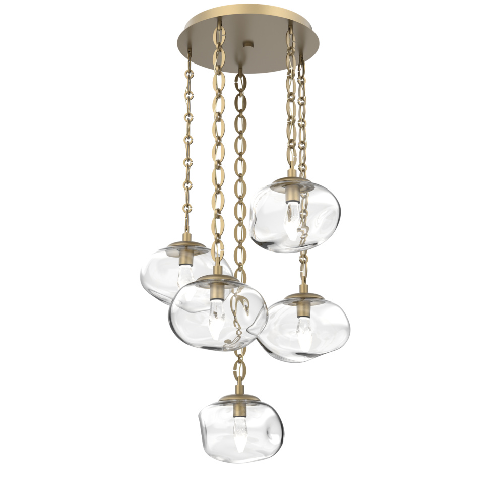 Nova Round 5pc Multi-Pendant with Chain (LED)