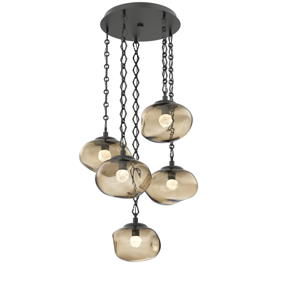 Nova Round 5pc Multi-Pendant with Chain (LED)