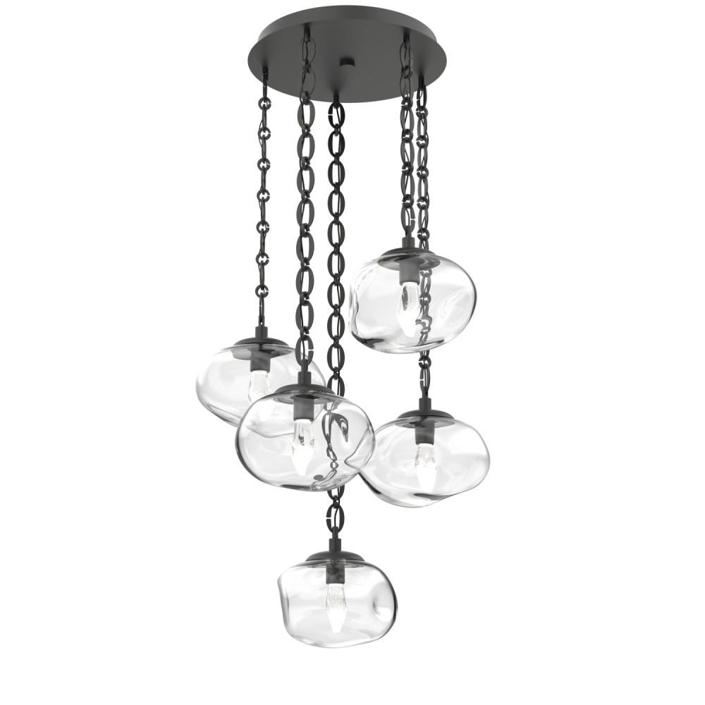 Nova Round 5pc Multi-Pendant with Chain (LED)
