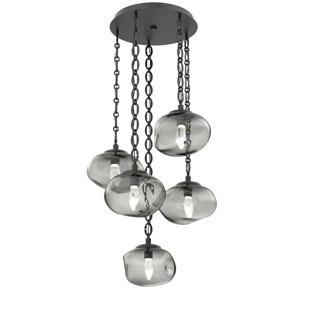 Nova Round 5pc Multi-Pendant with Chain (LED)
