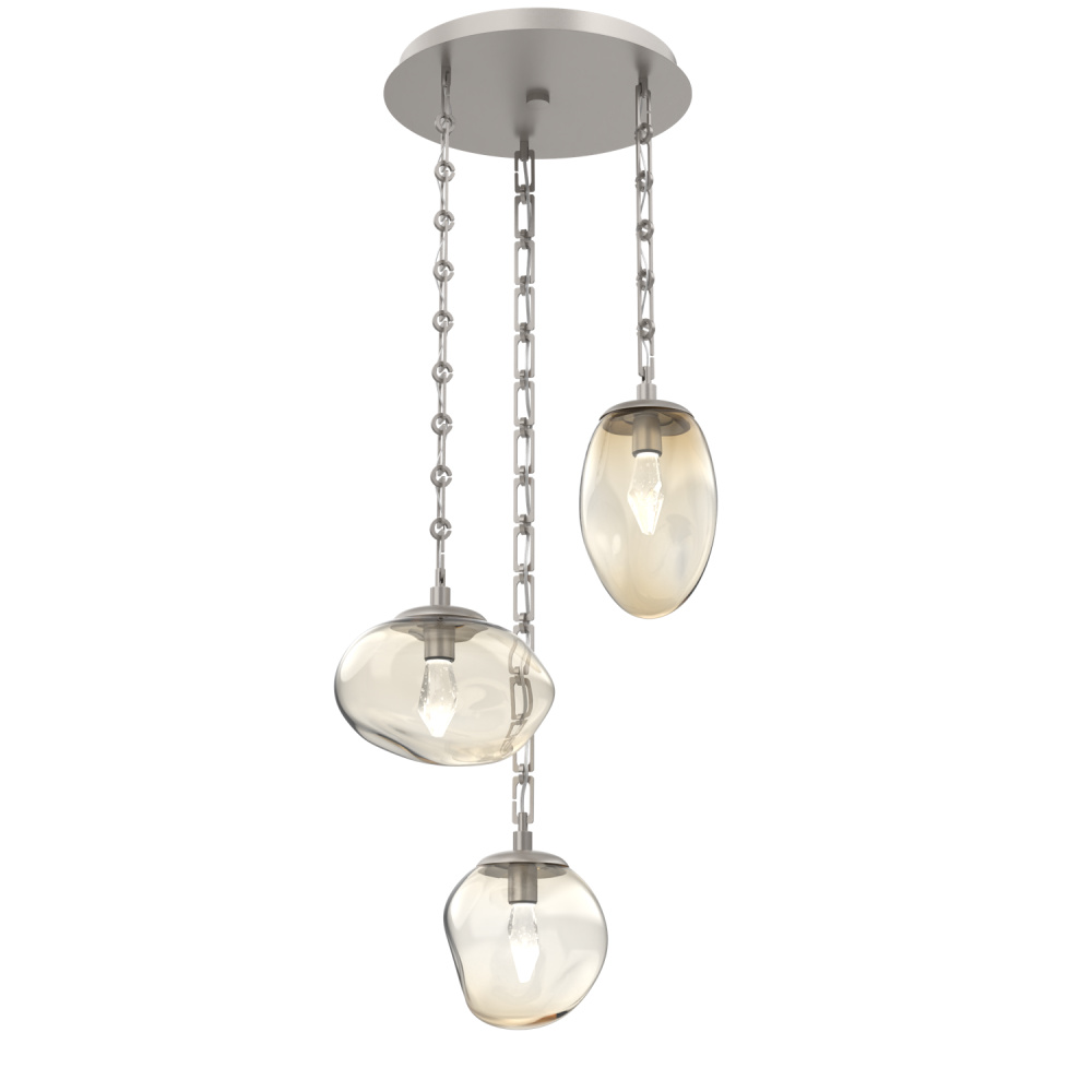 Cosmos Round 3pc Multi-Pendant with Chain (LED)