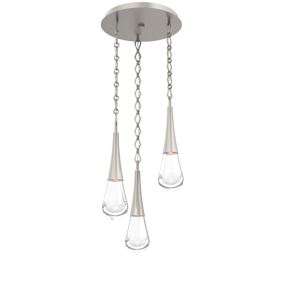 Raindrop Round 3pc Multi-Pendant with Chain