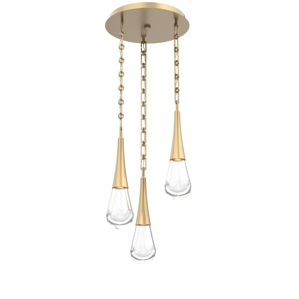 Raindrop Round 3pc Multi-Pendant with Chain