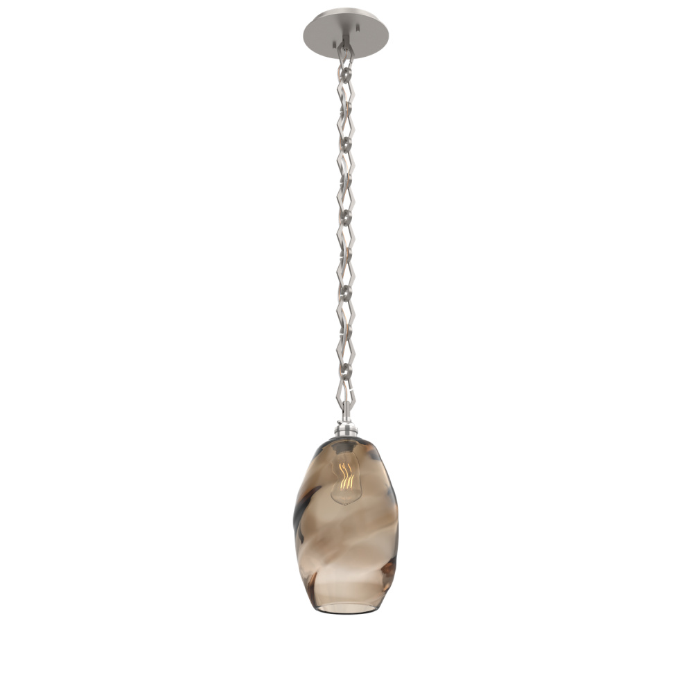 Ellisse Round Single Pendant with Chain