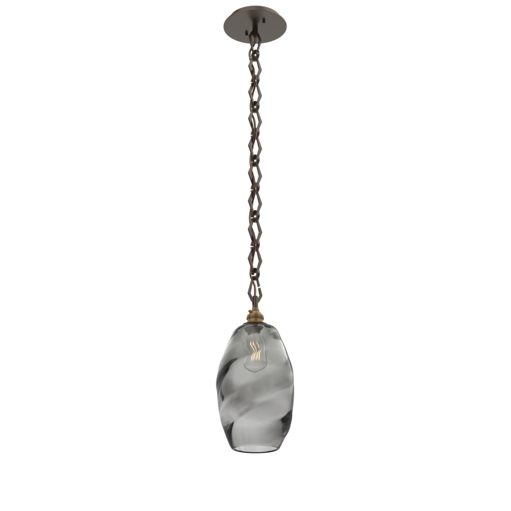 Ellisse Round Single Pendant with Chain