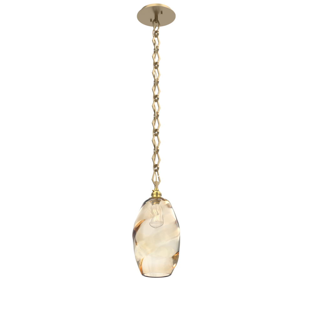 Ellisse Round Single Pendant with Chain
