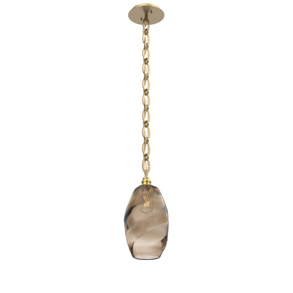 Ellisse Round Single Pendant with Chain