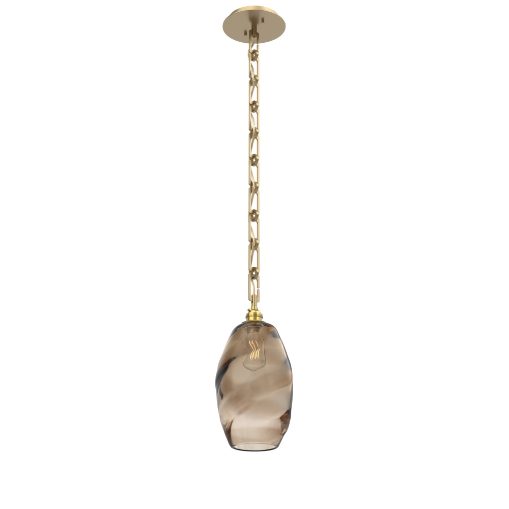 Ellisse Round Single Pendant Chain