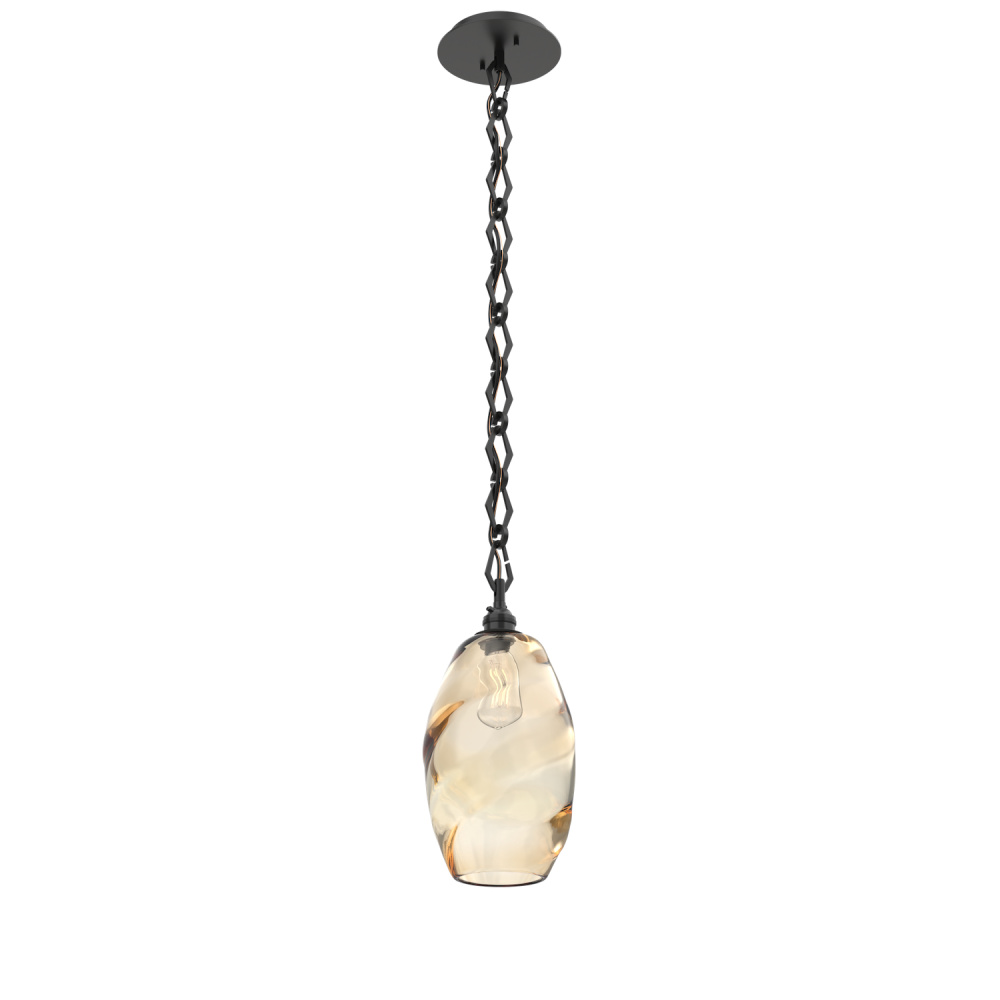 Ellisse Round Single Pendant with Chain