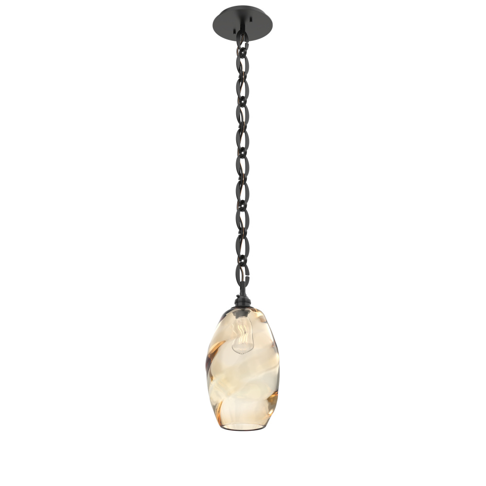 Ellisse Round Single Pendant with Chain