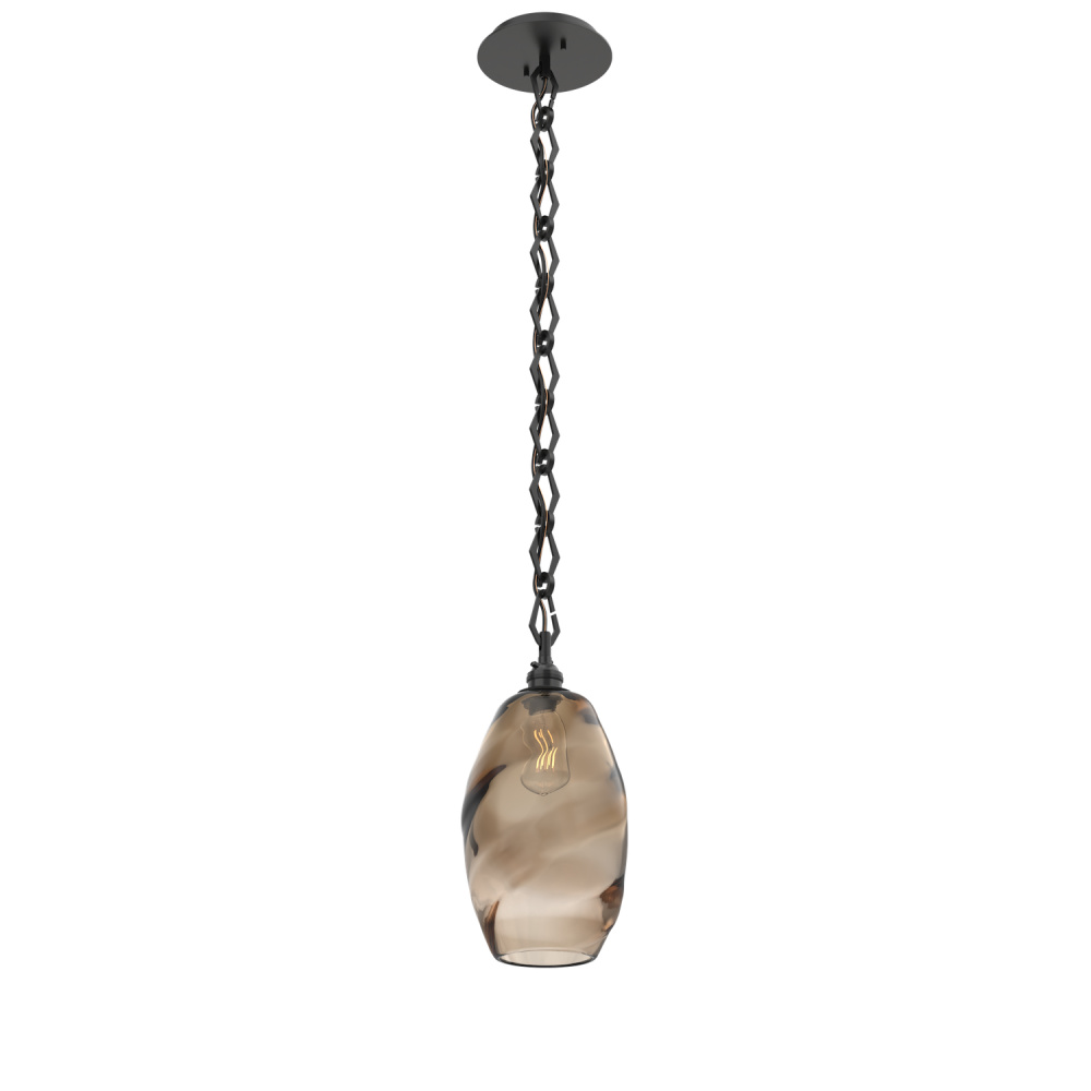 Ellisse Round Single Pendant with Chain