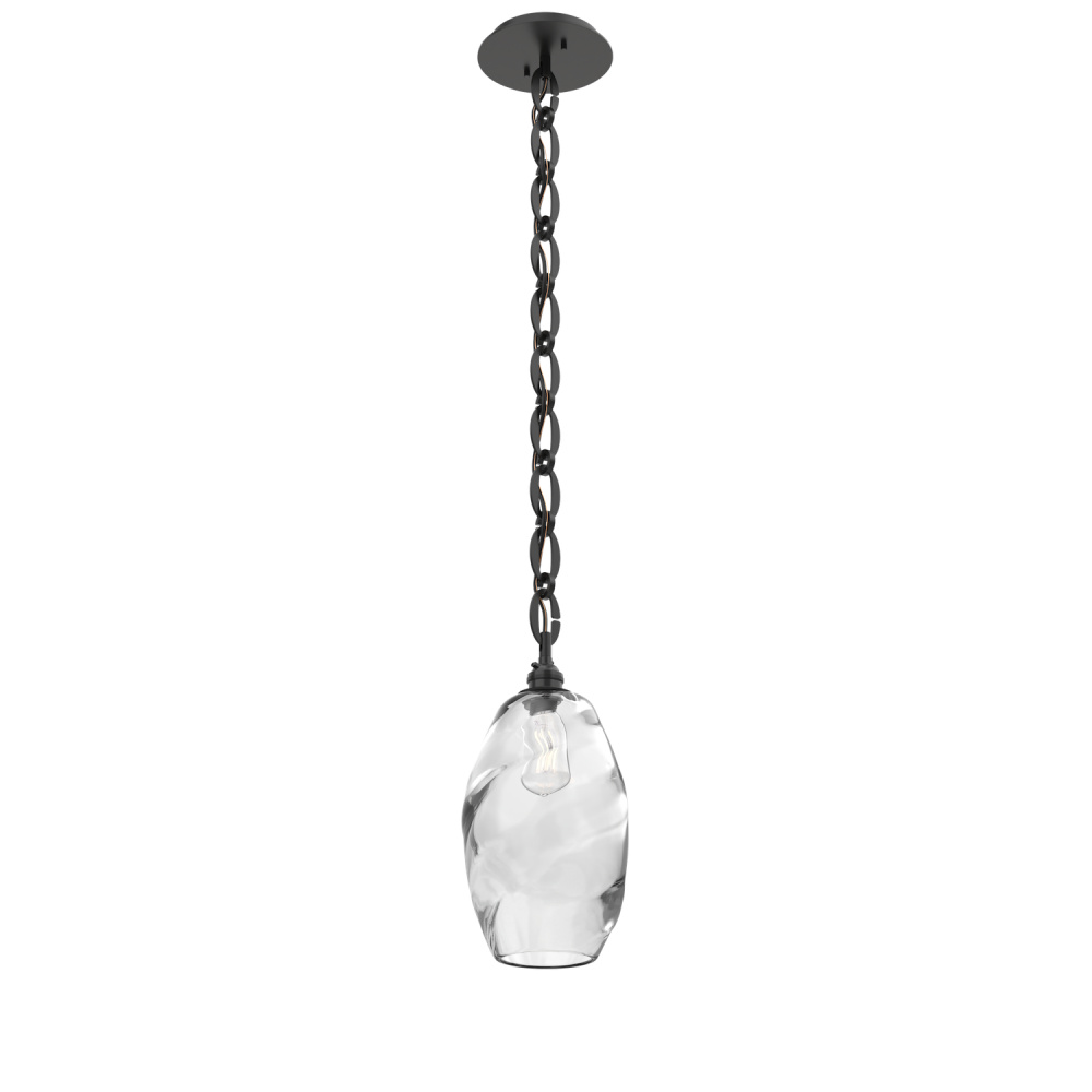 Ellisse Round Single Pendant with Chain