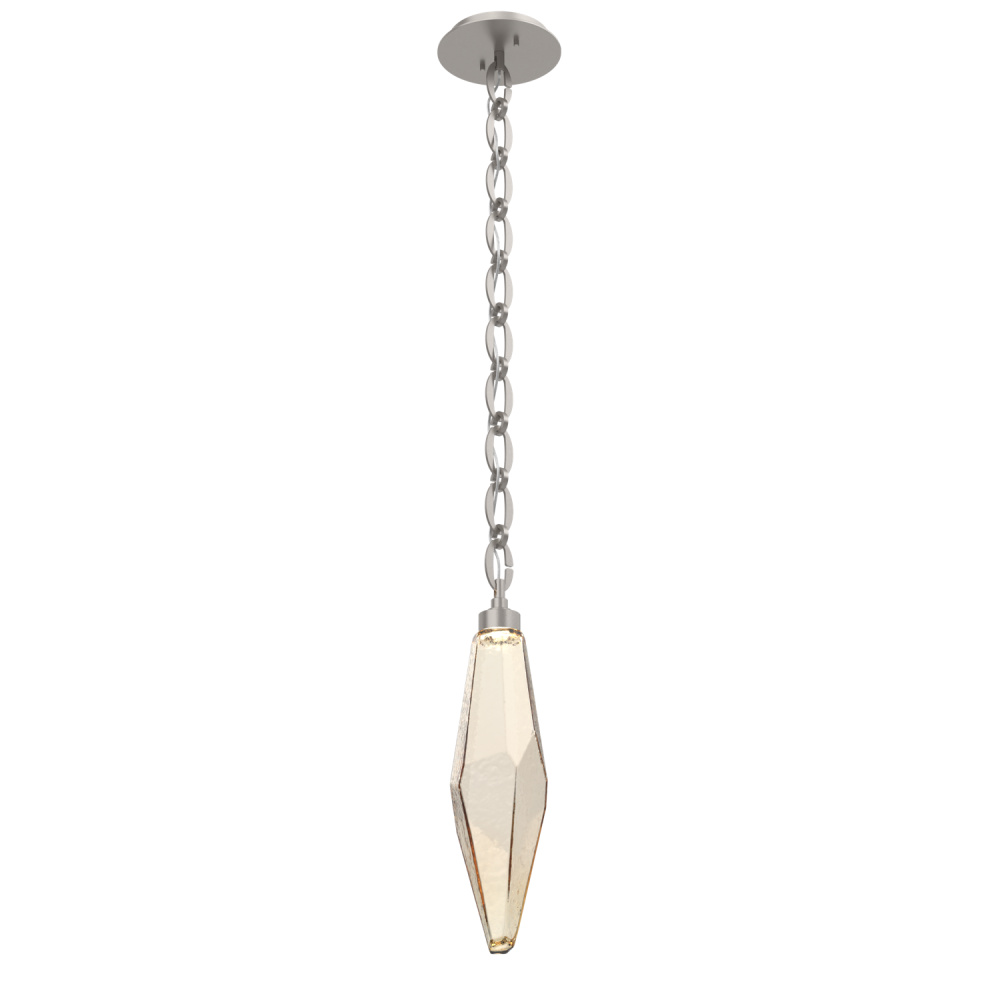 Rock Crystal Chain Pendant - 19-Inch