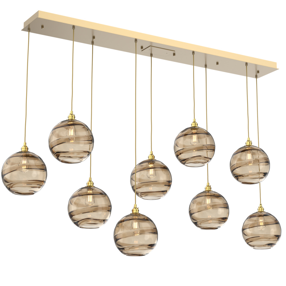 Terra Linear 9pc Multi-Pendant