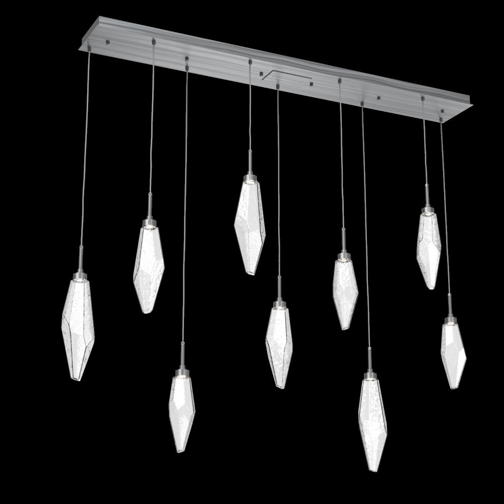 Rock Crystal Linear 9pc Multi-Pendant