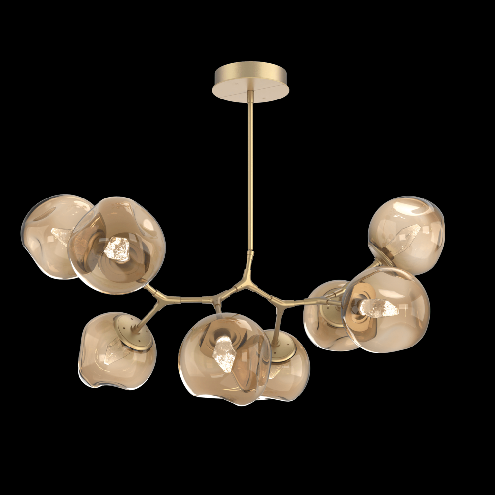 Luna 8pc Branch-Gilded Brass-Geo Inner