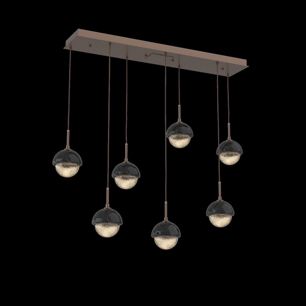 Cabochon Linear 7pc Multi-Pendant