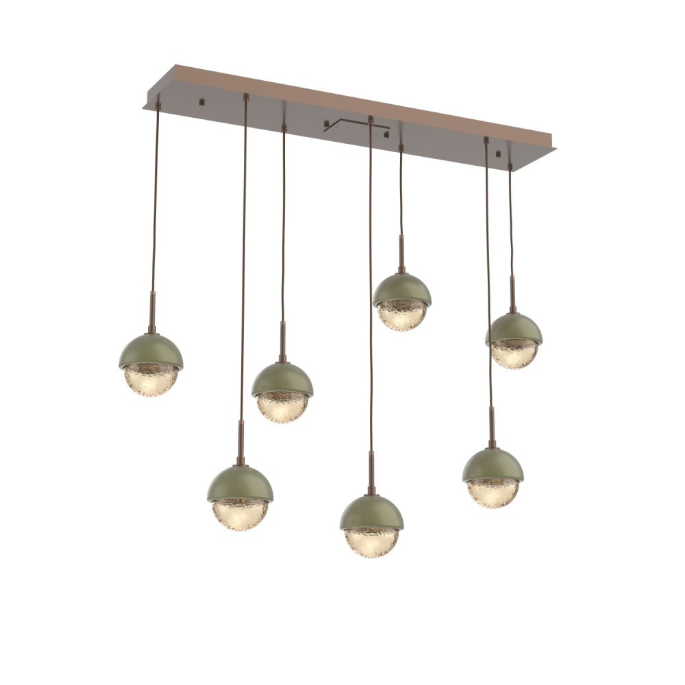 Cabochon Linear 7pc Multi-Pendant