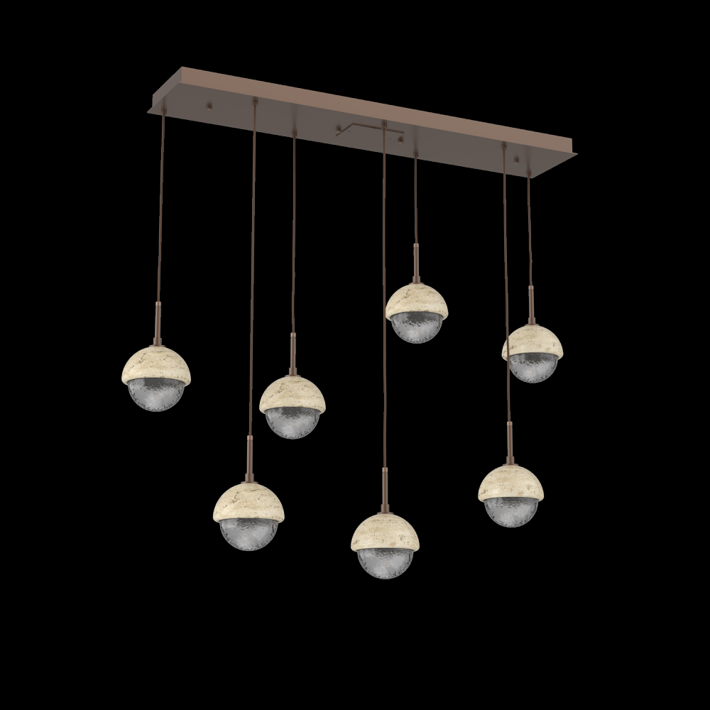 Cabochon Linear 7pc Multi-Pendant